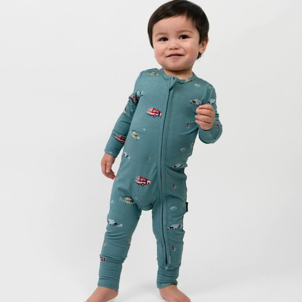 Emergency Vehicles Footed and Footless Sleeper - Little Kinfolk Boutique | Children's Clothing Regina, SK