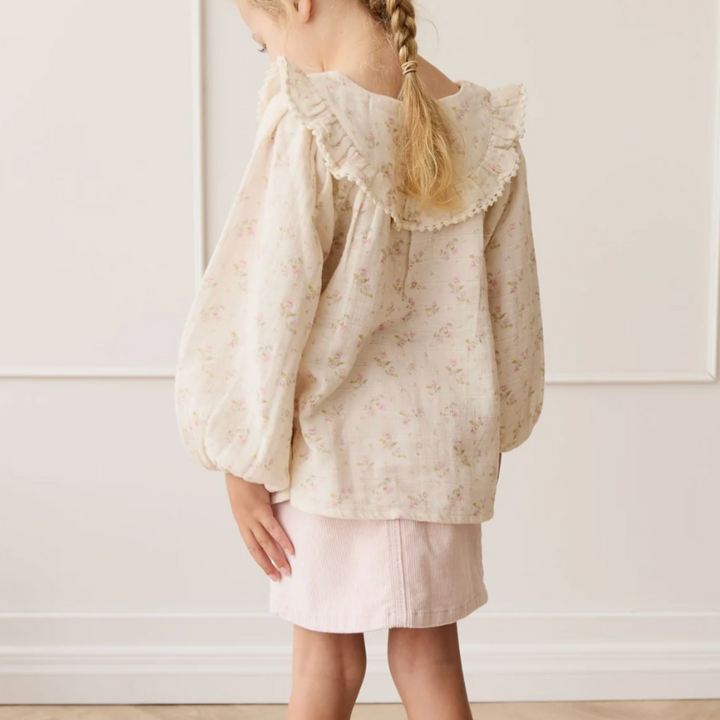 Cleo Blouse in Emilia Pink - Little Kinfolk Boutique | Children's Clothing Regina, SK