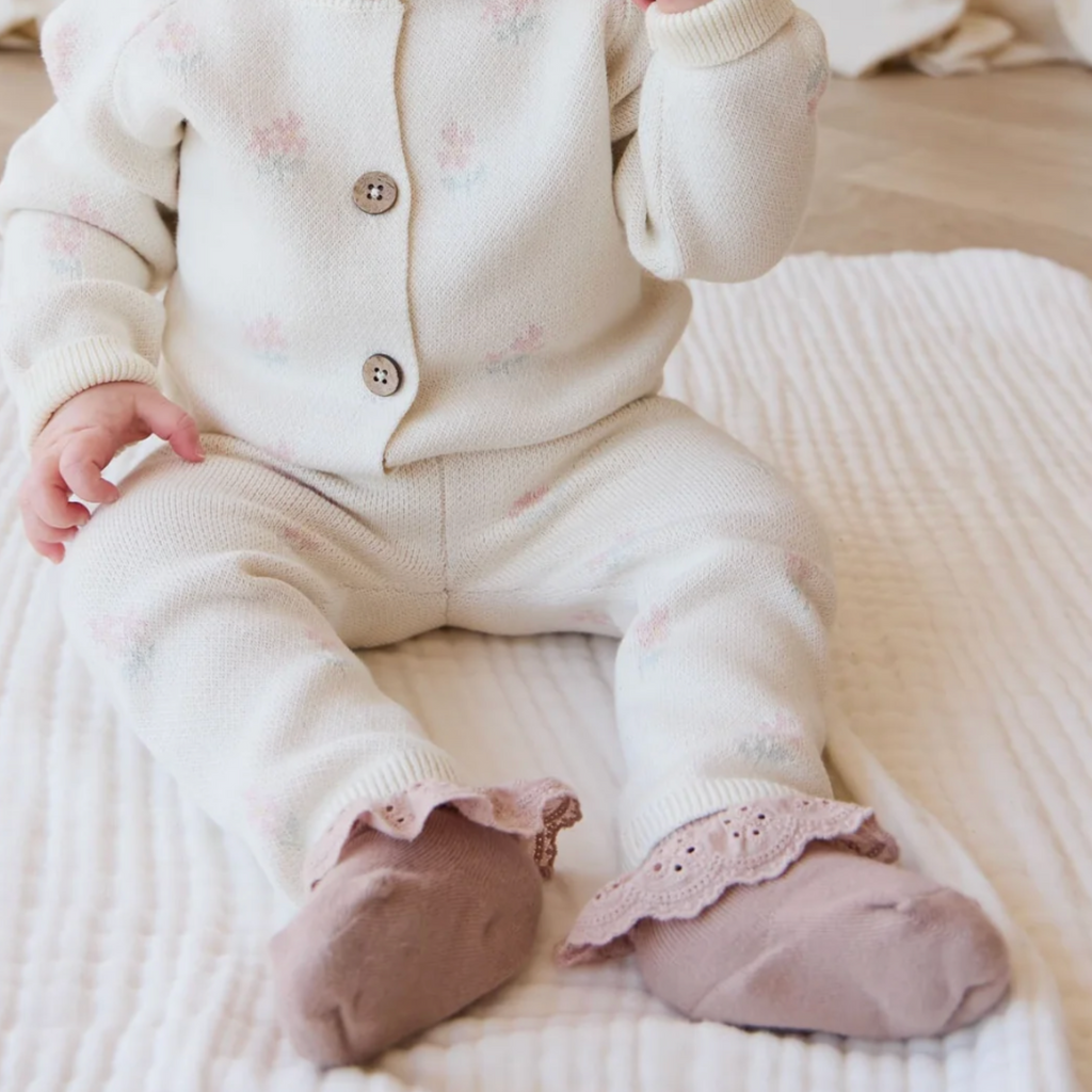 Meadow Legging in Larissa Egret - Little Kinfolk Boutique | Children's Clothing Regina, SK