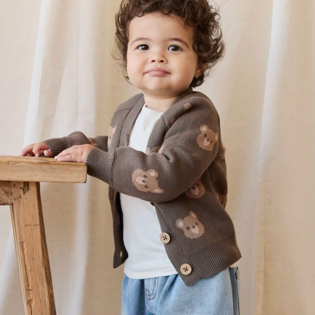 Samuel Bobbie Bear Cardigan - Little Kinfolk Boutique | Children's Clothing Regina, SK