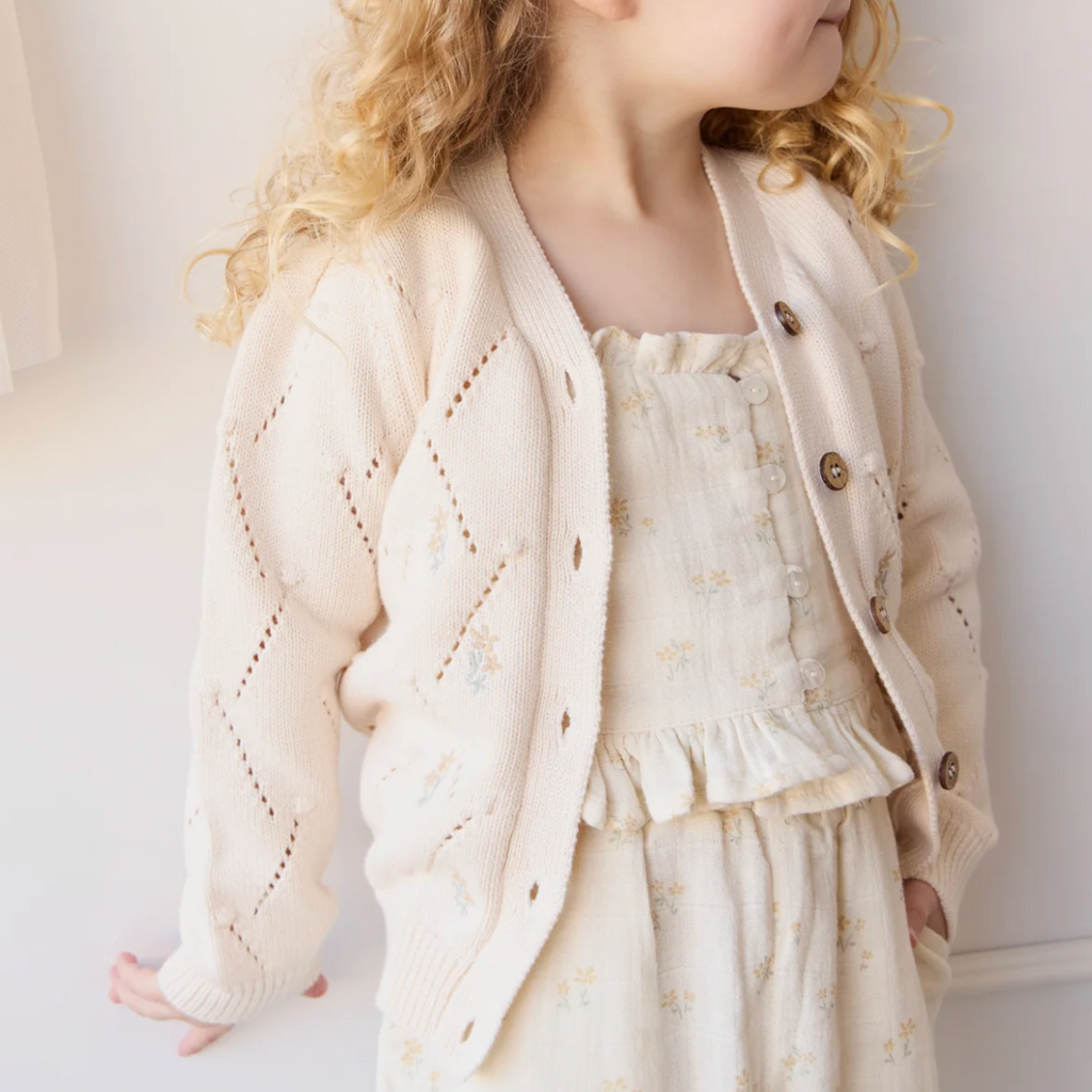 Alya Embroidered Cardigan - Little Kinfolk Boutique | Children's Clothing Regina, SK