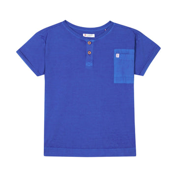 Leonville Blue Short Sleeve Tee - Little Kinfolk Boutique | Children's Clothing Regina, SK