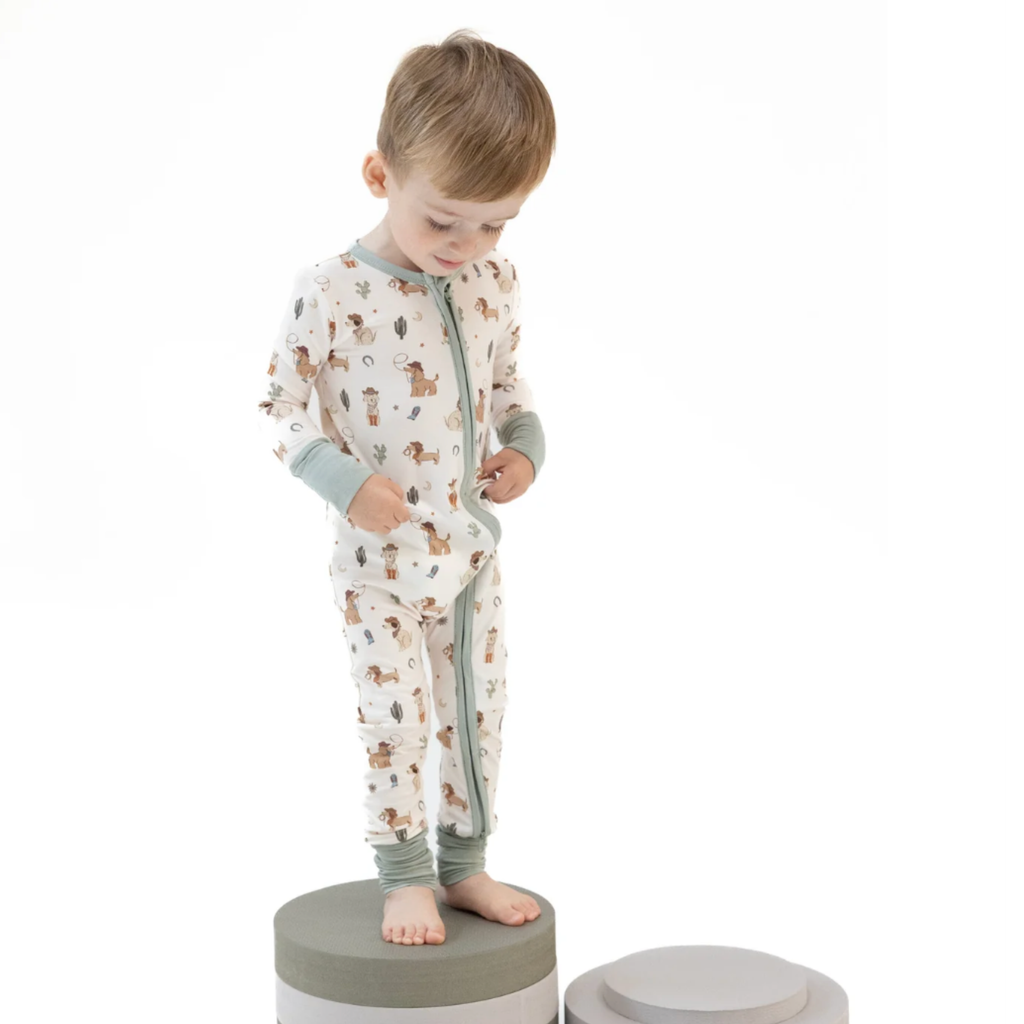 Cowboy & Cowgirl Dogs Sleepers - Little Kinfolk Boutique | Children's Clothing Regina, SK