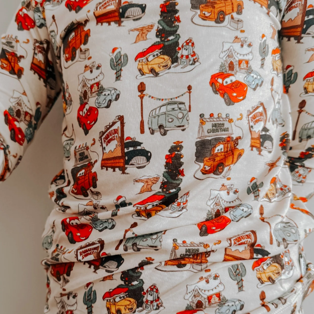 Christmas Cars Bamboo 2 Piece PJ Set - Little Kinfolk Boutique | Children's Clothing Regina, SK