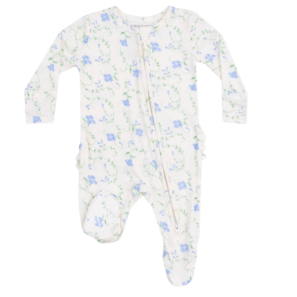 Sweet Vines Ruffle Bum Footie Sleeper - Little Kinfolk Boutique | Children's Clothing Regina, SK