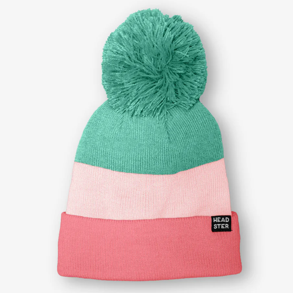 Coral Tricolour Pom Toque w Fleece - Little Kinfolk Boutique | Children's Clothing Regina, SK