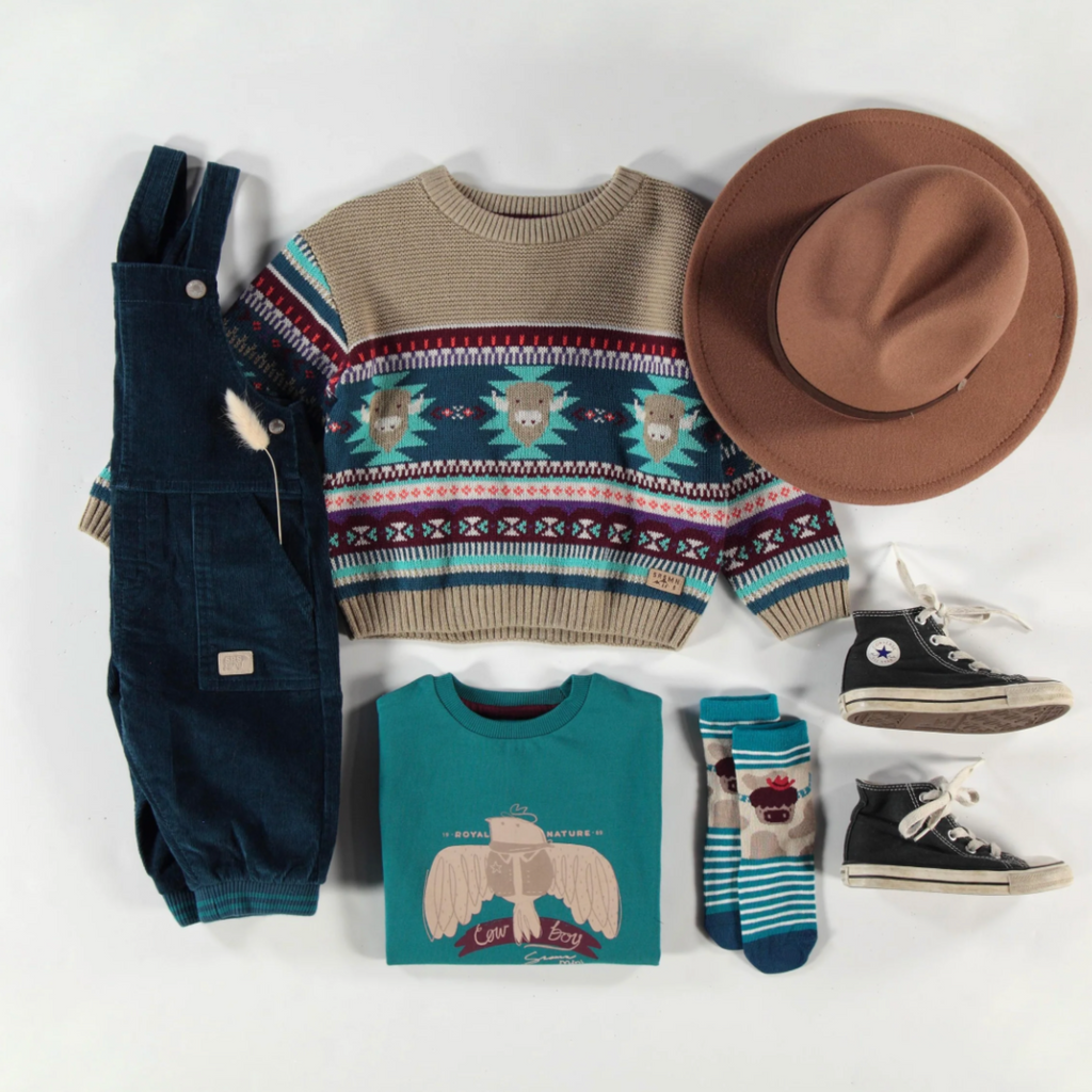 Kip Aztec Knit Sweater - Little Kinfolk Boutique | Children's Clothing Regina, SK