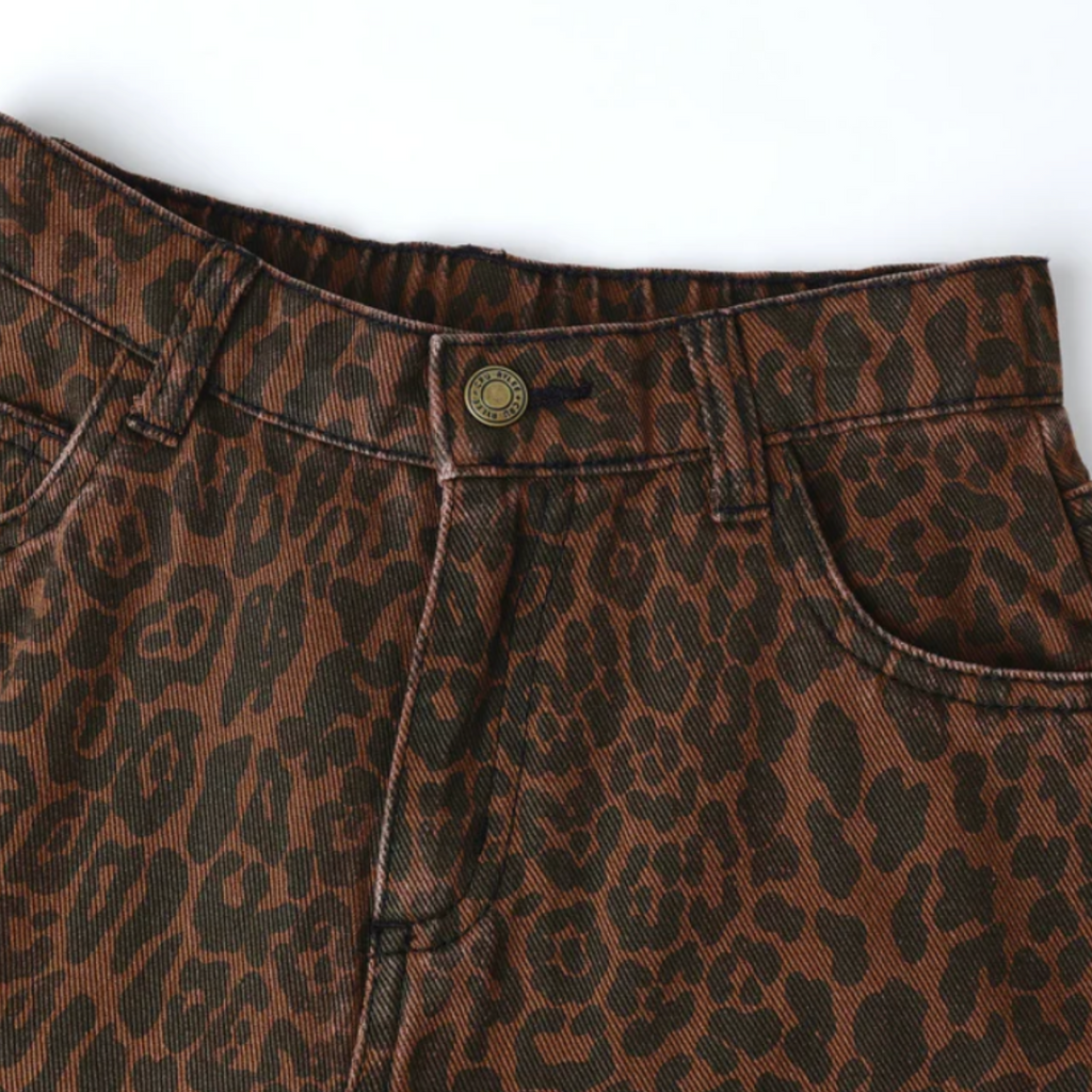 Poppy Leopard Barrel Pants PRE-SALE - Little Kinfolk Boutique | Children's Clothing Regina, SK