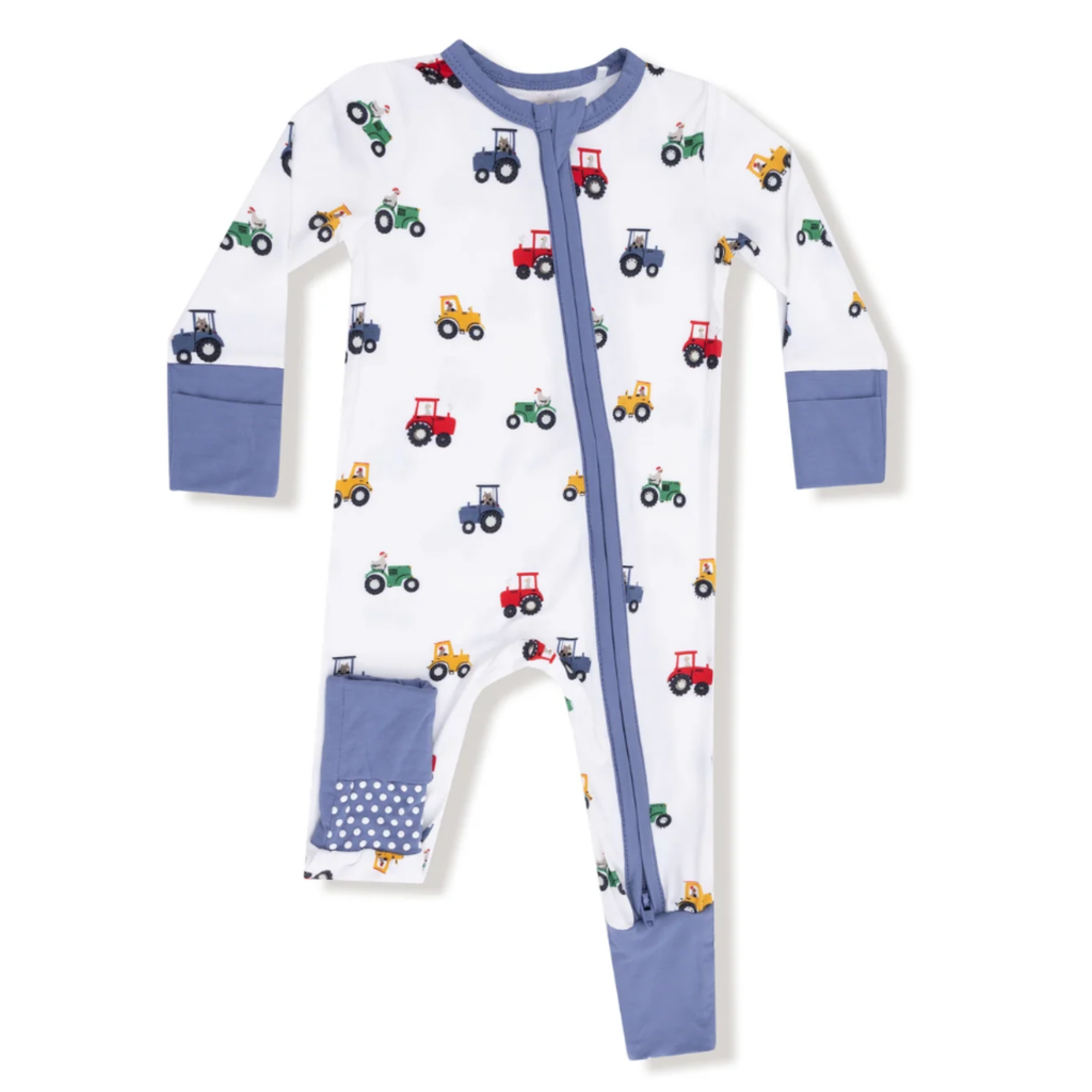 Mini Tractors Footed & Footless Sleeper - Little Kinfolk Boutique | Children's Clothing Regina, SK