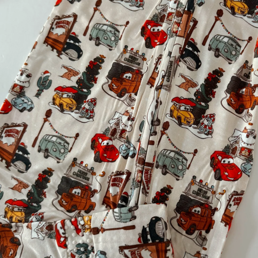 Christmas Cars Bamboo Sleeper - Little Kinfolk Boutique | Children's Clothing Regina, SK