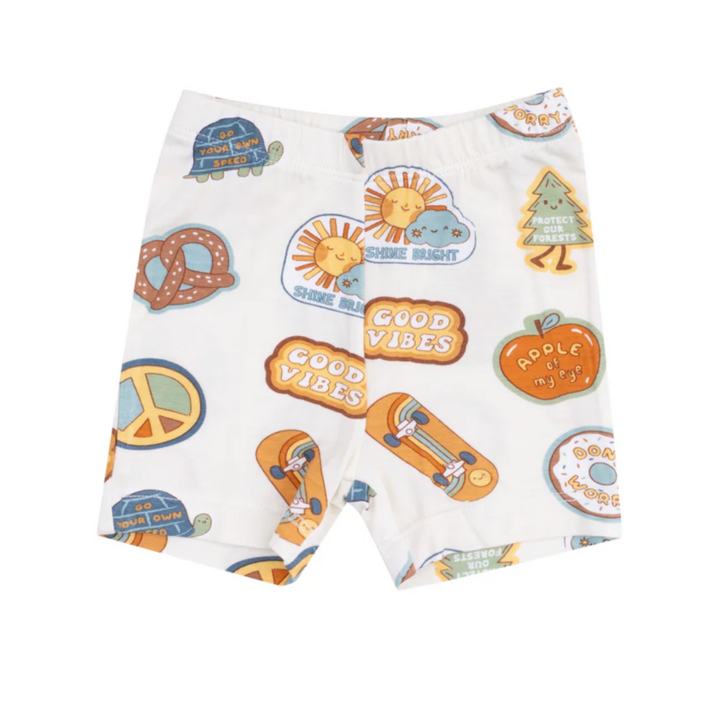 Groovy Vibes Loungewear Short & Tee Set - Little Kinfolk Boutique | Children's Clothing Regina, SK