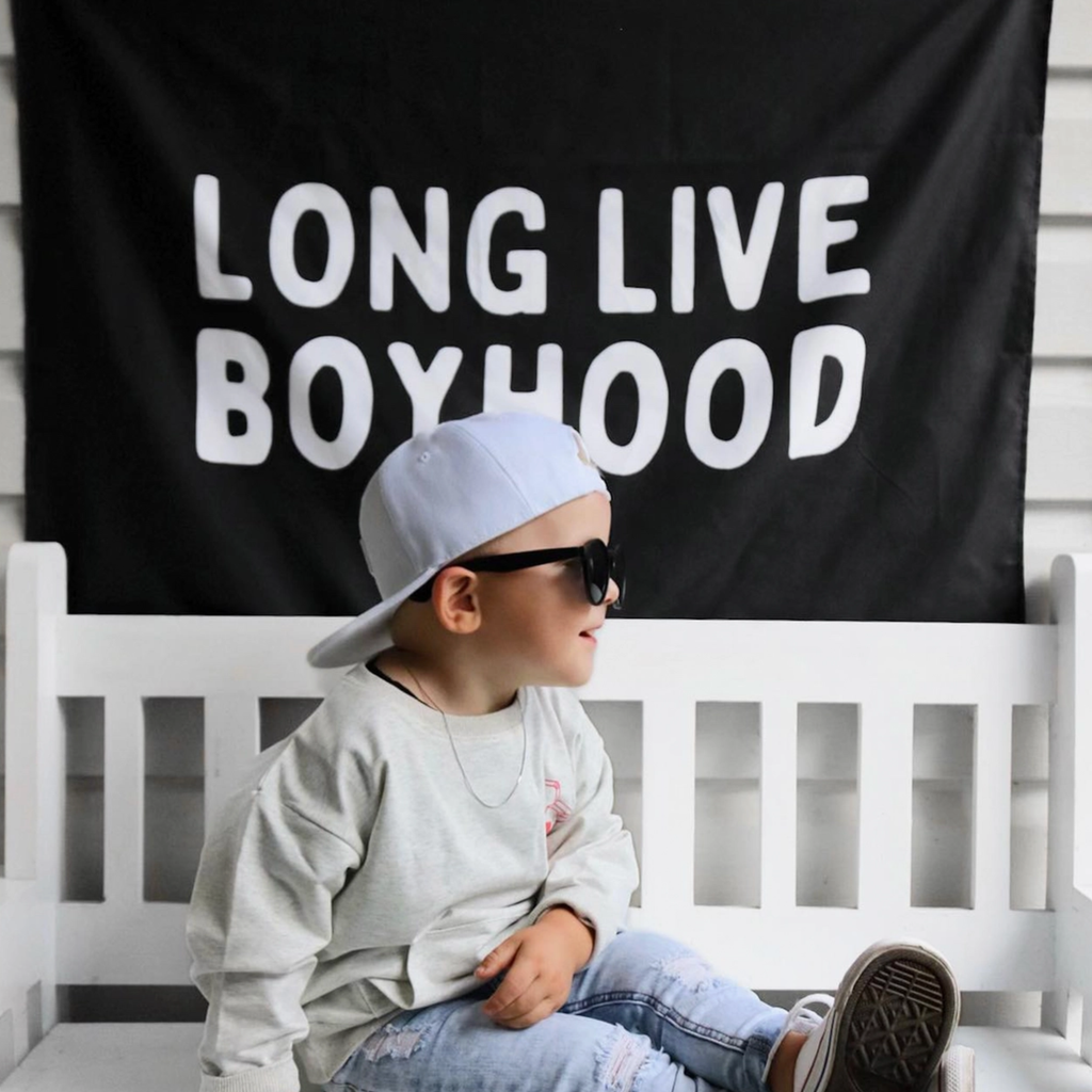Long Live Boyhood Banner 26x36" - Little Kinfolk Boutique | Children's Clothing Regina, SK