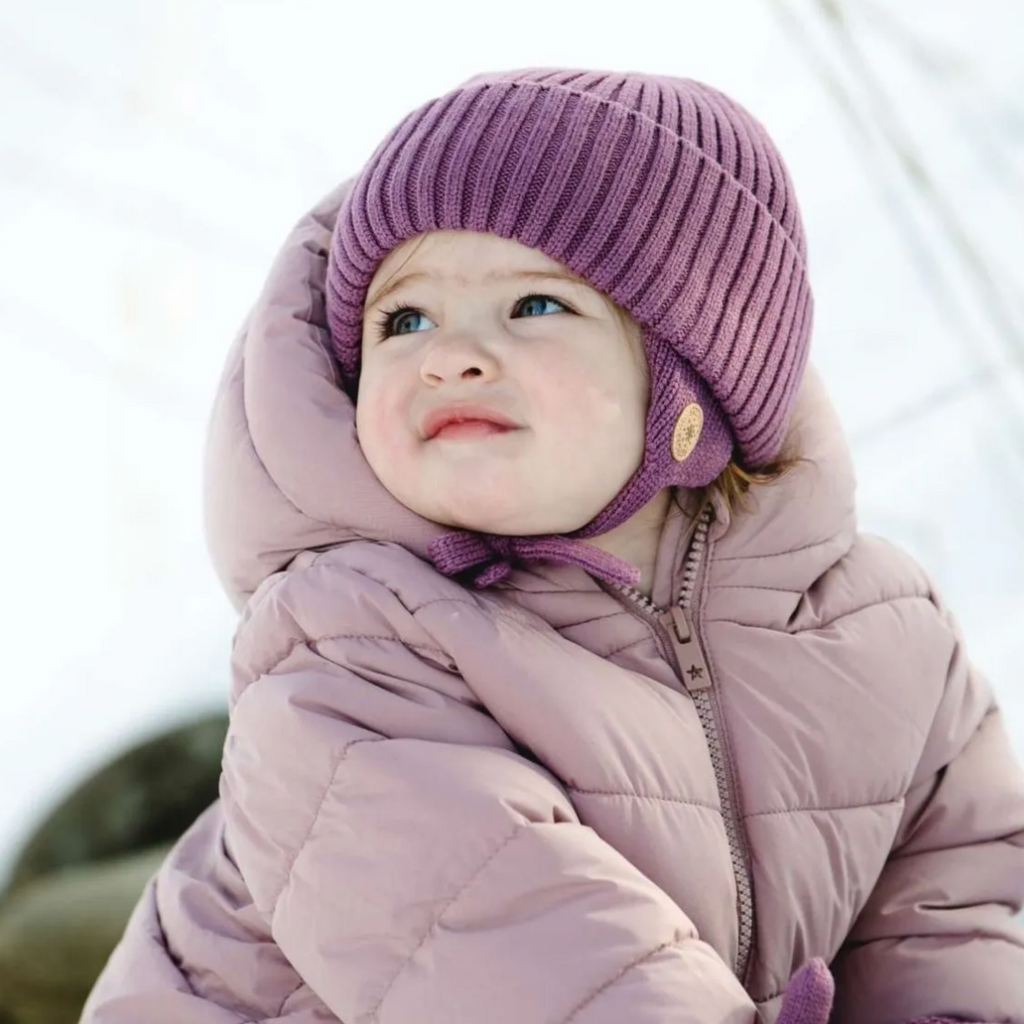 Knit Winter Hat with Sherpa (4 Colour Ways) - Little Kinfolk Boutique | Children's Clothing Regina, SK