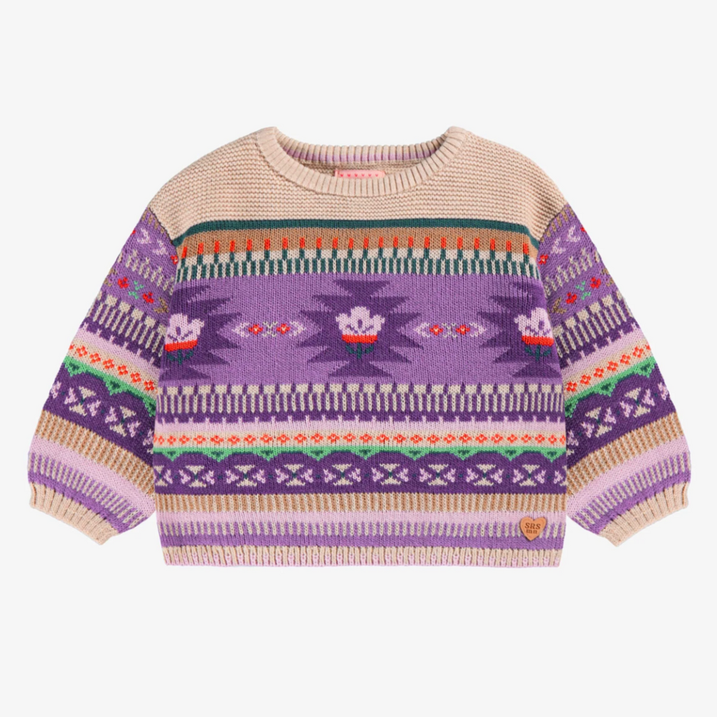 Amie Aztec Knit Sweater - Little Kinfolk Boutique | Children's Clothing Regina, SK