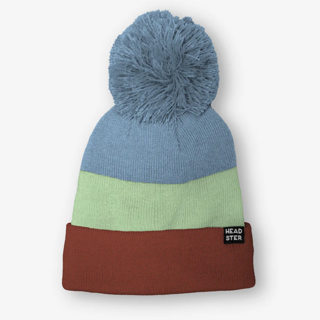 Red Clay Tricolour Pom Toque w Fleece - Little Kinfolk Boutique | Children's Clothing Regina, SK