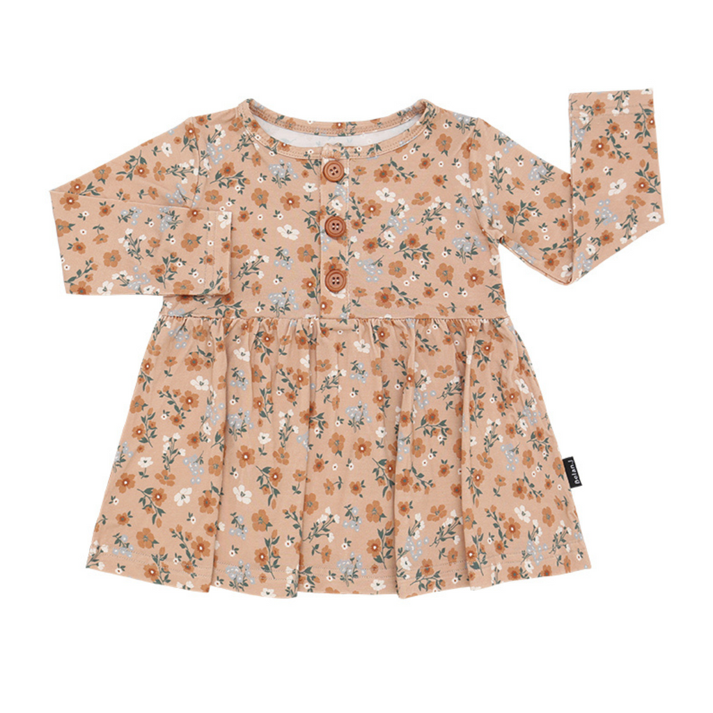 Amber Garden Long Sleeve Peplum Dress - Little Kinfolk Boutique | Children's Clothing Regina, SK