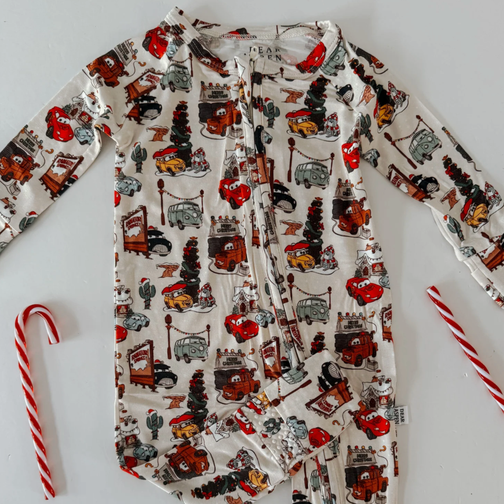 Christmas Cars Bamboo Sleeper - Little Kinfolk Boutique | Children's Clothing Regina, SK