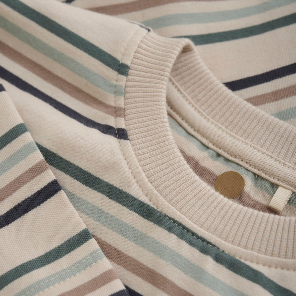 Simon Long Sleeve Stripe Onesie - Little Kinfolk Boutique | Children's Clothing Regina, SK
