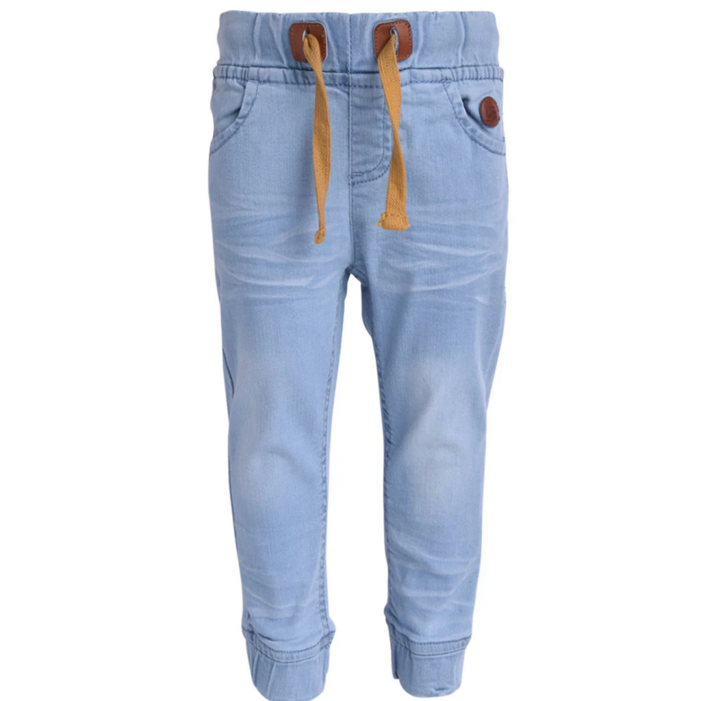 L&P Light Blue Denim Joggers - Little Kinfolk Boutique | Children's Clothing Regina, SK