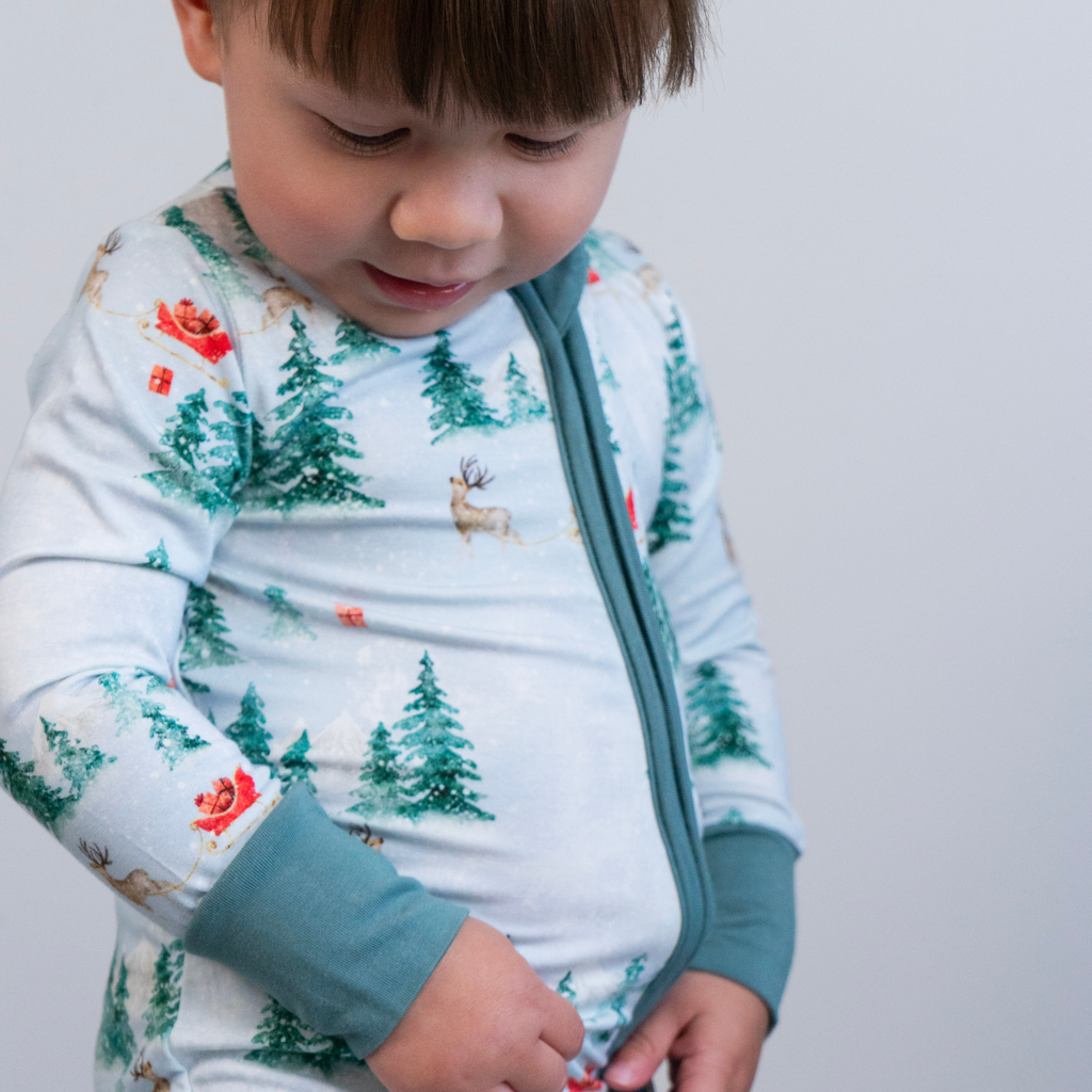 Sleigh Ride Bamboo Sleeper - Little Kinfolk Boutique | Children's Clothing Regina, SK