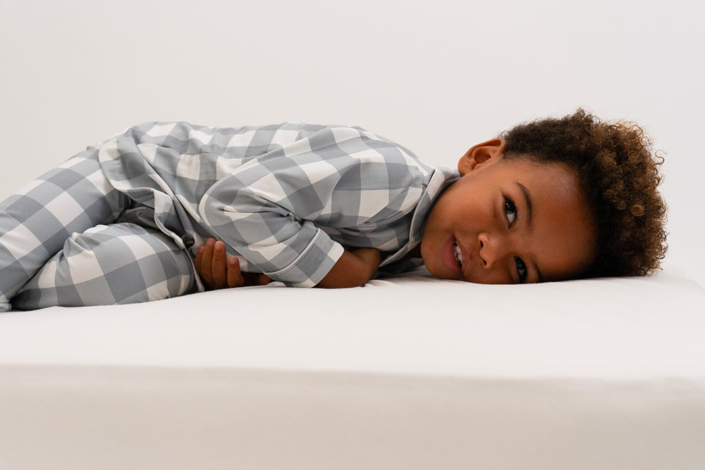 Denim Plaid Kids Classic L/S PJ Set - Little Kinfolk Boutique | Children's Clothing Regina, SK