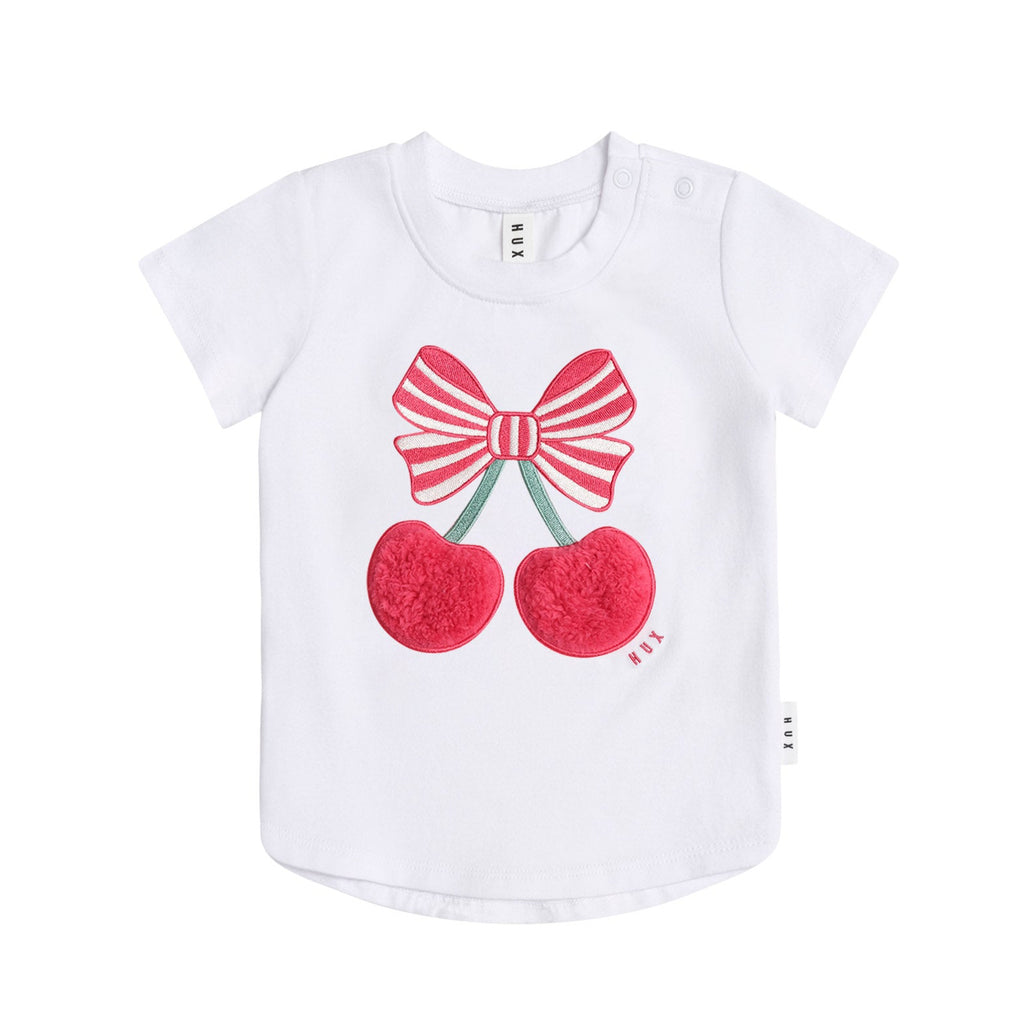 Cherry Pie Hux Baby Tee - Little Kinfolk Boutique | Children's Clothing Regina, SK