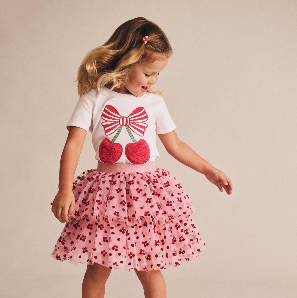 Cherry Pie Hux Baby Tee - Little Kinfolk Boutique | Children's Clothing Regina, SK