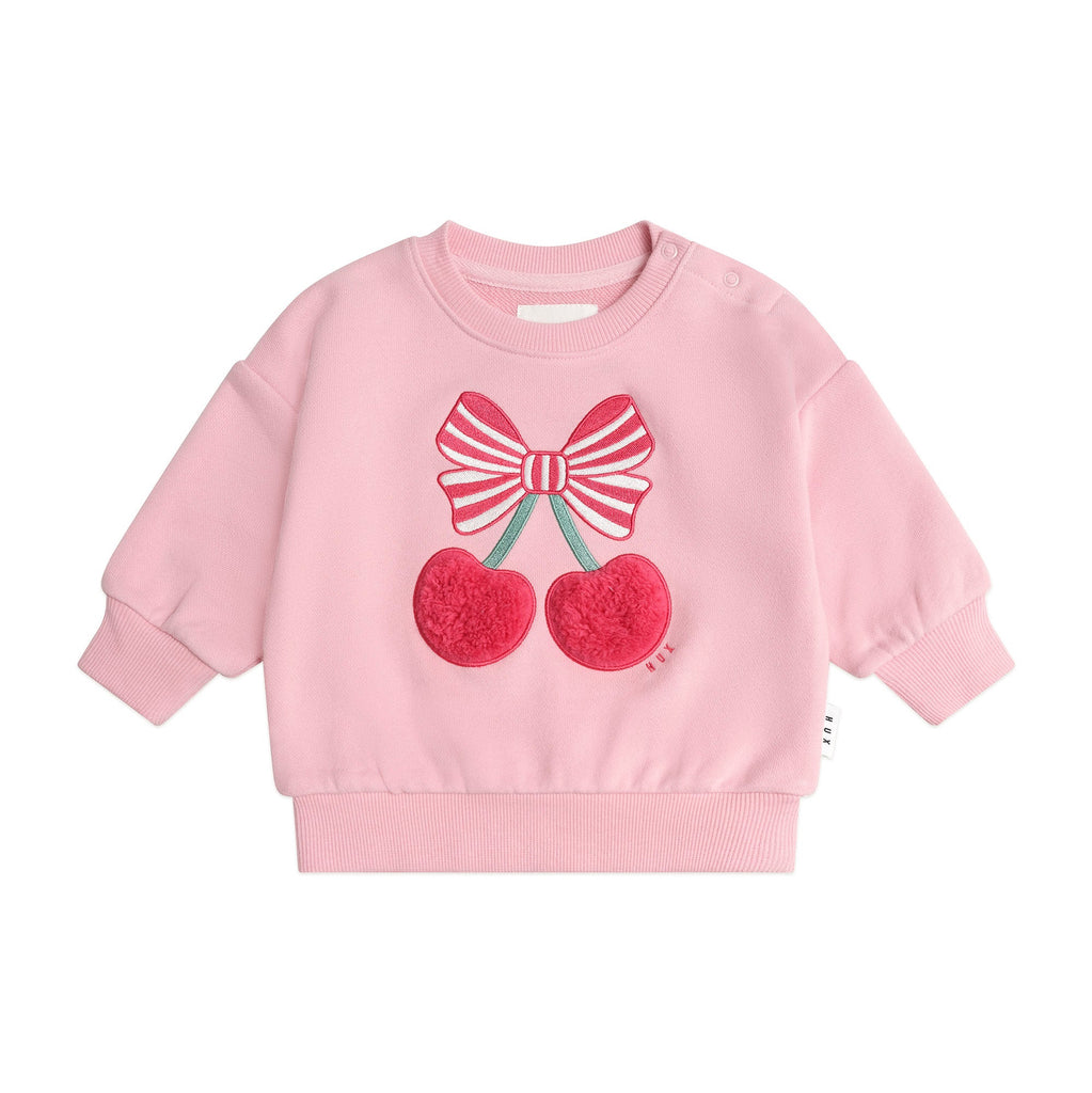 Cherry Pie Hux Baby Sweatshirt - Little Kinfolk Boutique | Children's Clothing Regina, SK