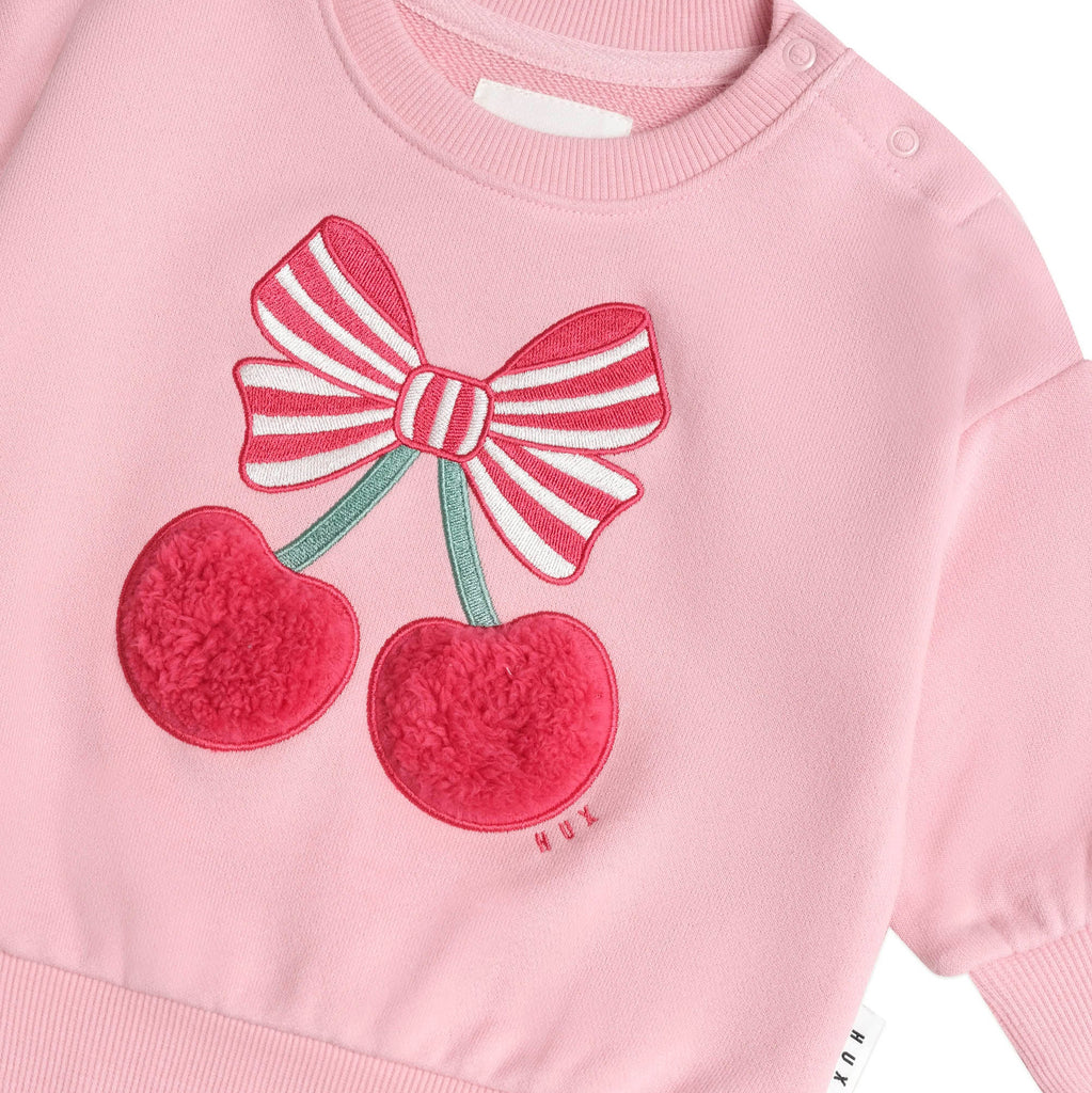 Cherry Pie Hux Baby Sweatshirt - Little Kinfolk Boutique | Children's Clothing Regina, SK