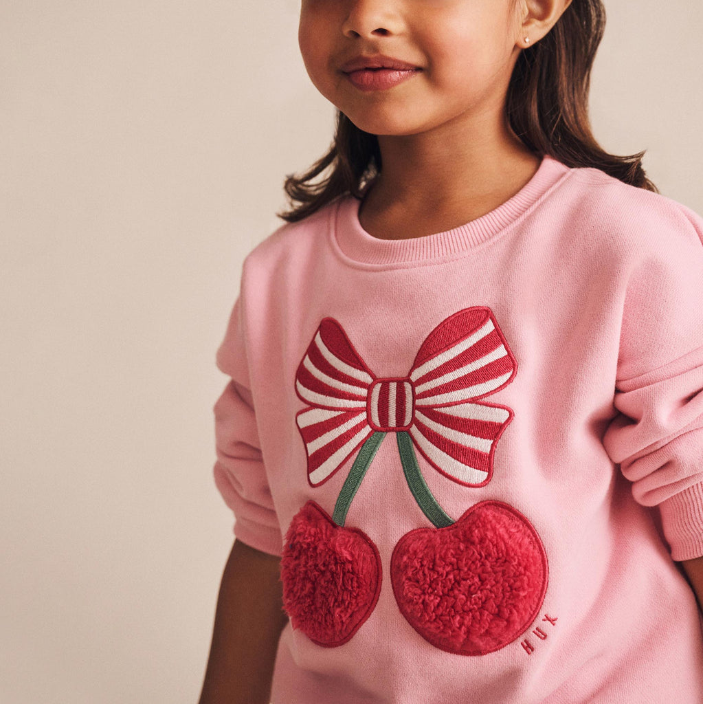 Cherry Pie Hux Baby Sweatshirt - Little Kinfolk Boutique | Children's Clothing Regina, SK