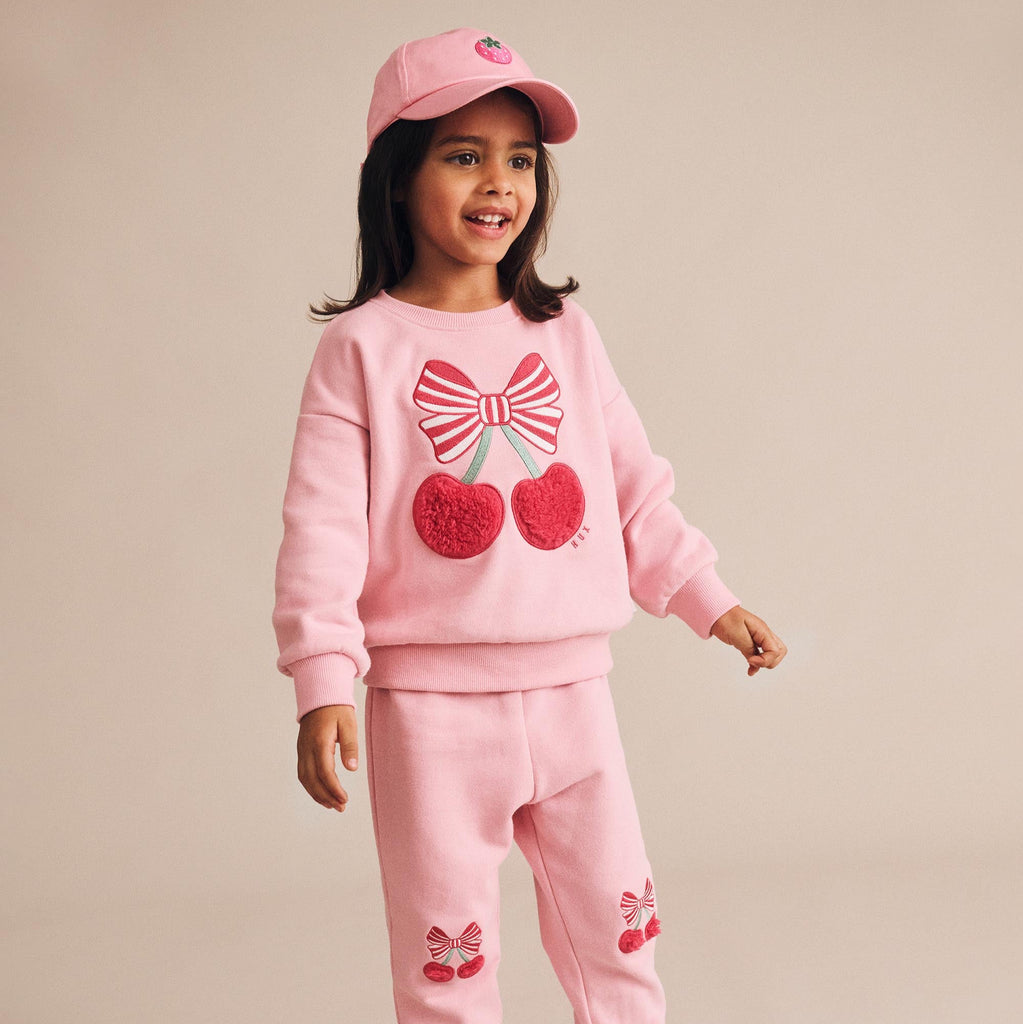 Cherry Pie Hux Baby Sweatshirt - Little Kinfolk Boutique | Children's Clothing Regina, SK