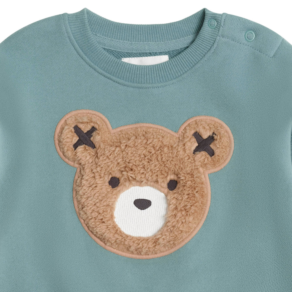 Frankie Furry Hux Baby Sweatshirt - Little Kinfolk Boutique | Children's Clothing Regina, SK