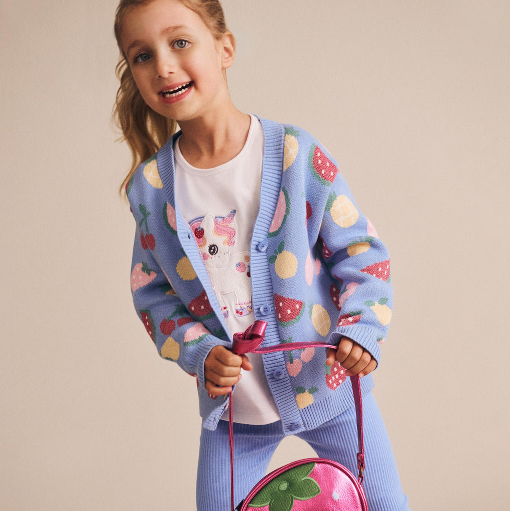 Fruit Salad Hux Baby Knit Cardi - Little Kinfolk Boutique | Children's Clothing Regina, SK