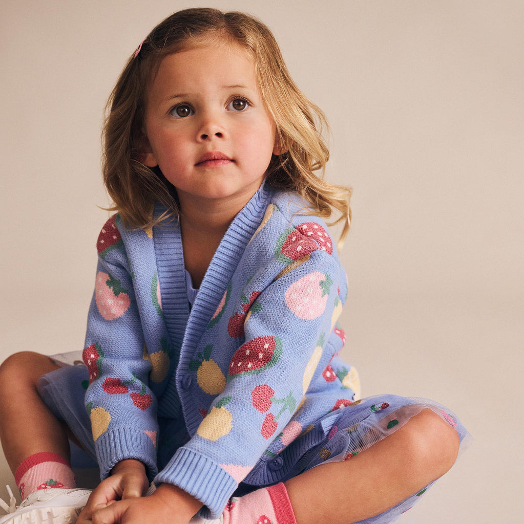 Fruit Salad Hux Baby Knit Cardi - Little Kinfolk Boutique | Children's Clothing Regina, SK