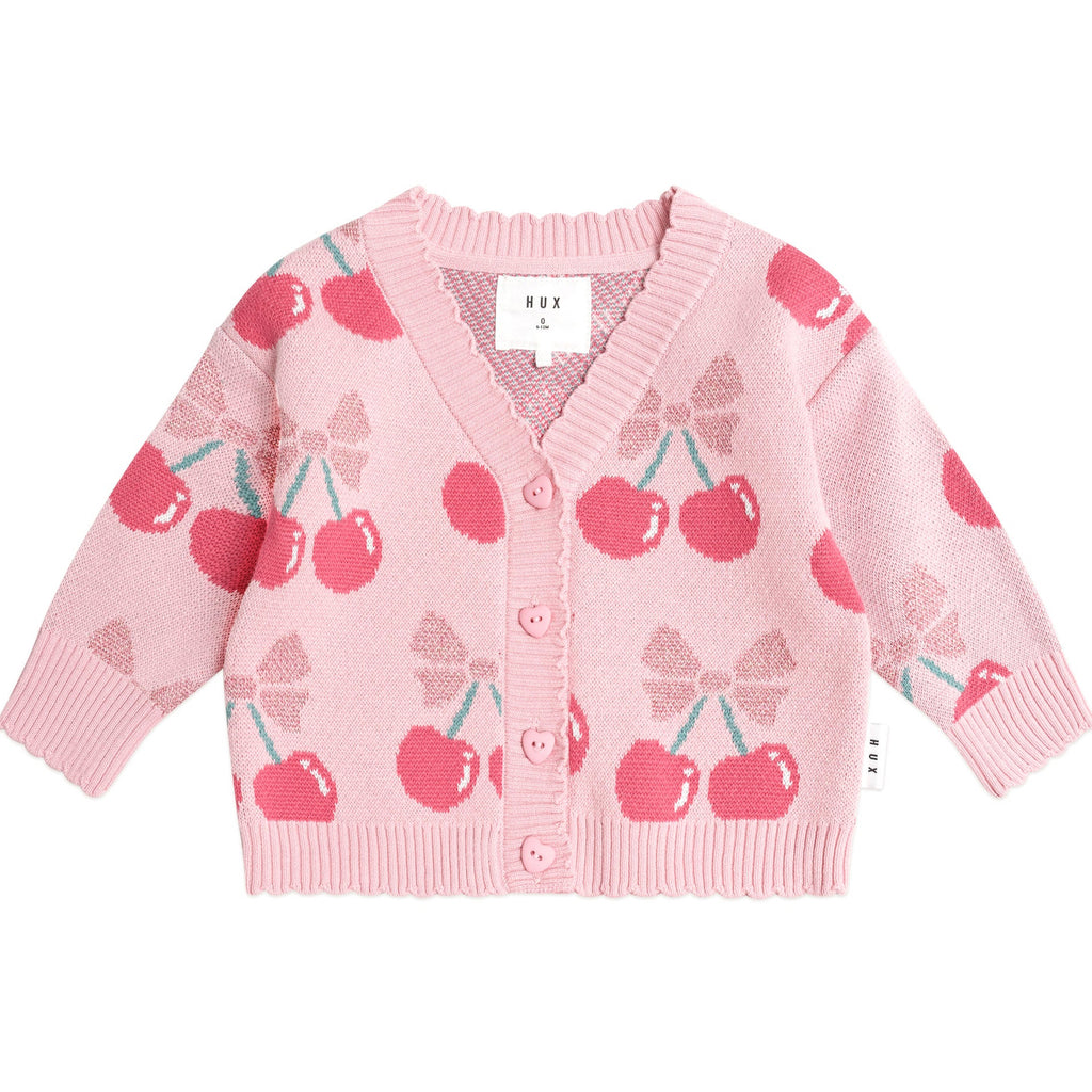 Cherry Pie Hux Baby Scalloped Knit Cardi - Little Kinfolk Boutique | Children's Clothing Regina, SK