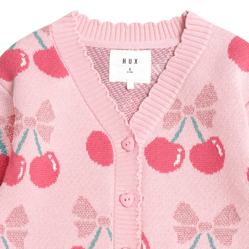 Cherry Pie Hux Baby Scalloped Knit Cardi - Little Kinfolk Boutique | Children's Clothing Regina, SK