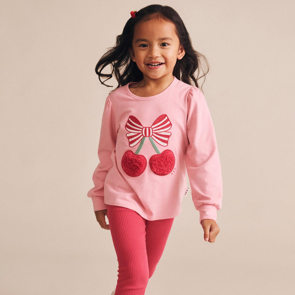 Charlie Cherry Hux Baby Leggings - Little Kinfolk Boutique | Children's Clothing Regina, SK