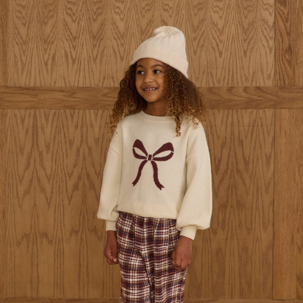 Aspen Bow Sweater - Little Kinfolk Boutique | Children's Clothing Regina, SK