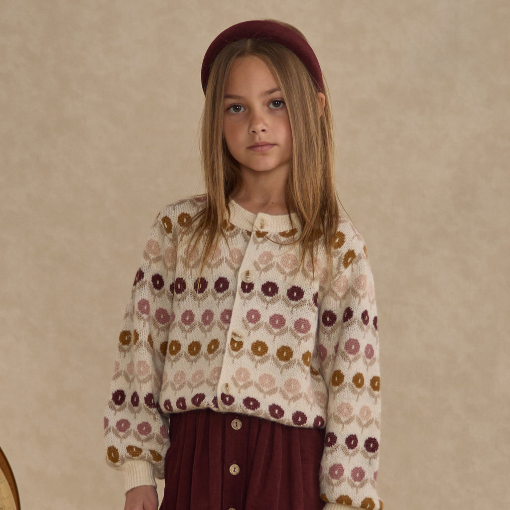 Floral Jacquard Cheyenne Cardigan - Little Kinfolk Boutique | Children's Clothing Regina, SK