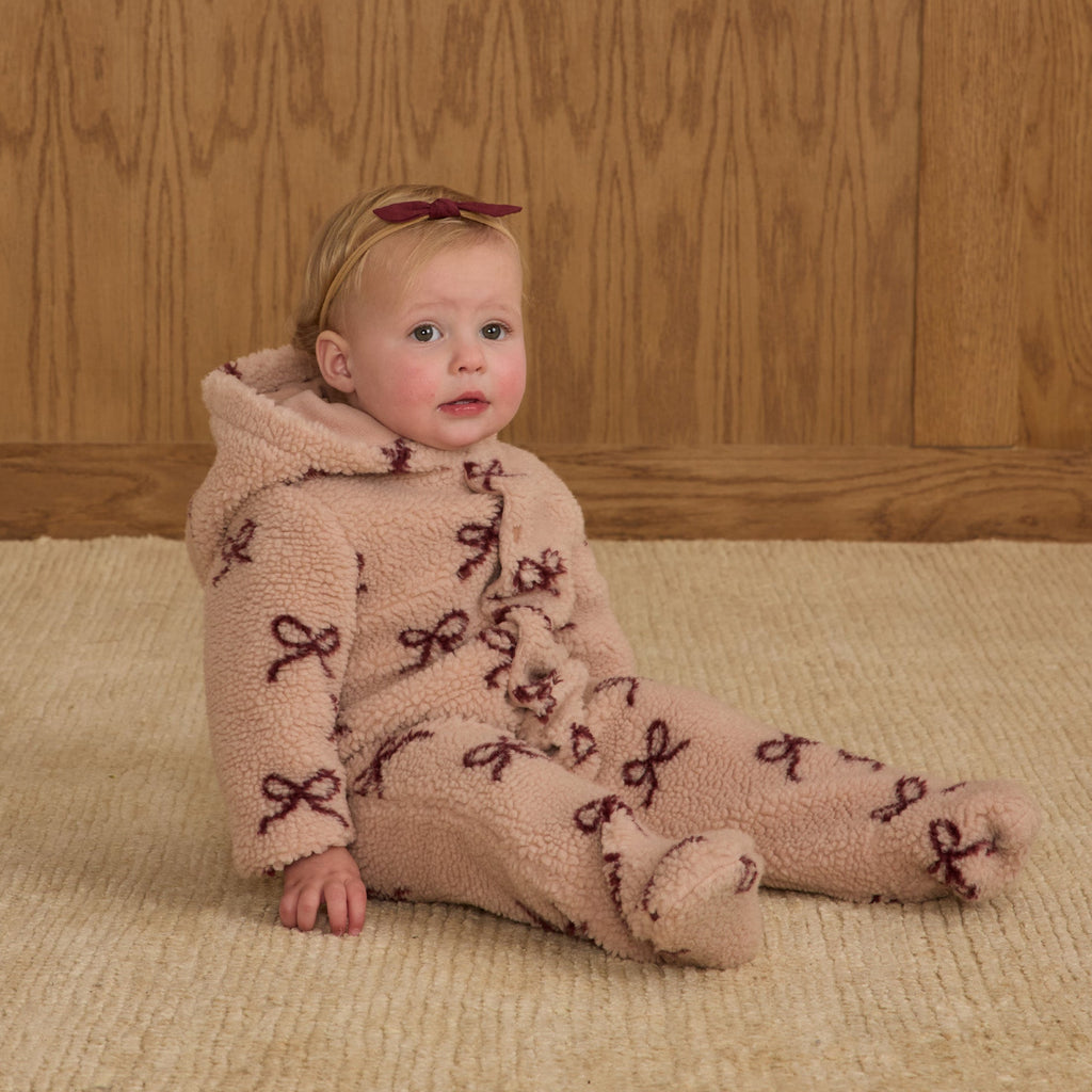 Fleece Bow Jumpsuit - Little Kinfolk Boutique | Children's Clothing Regina, SK