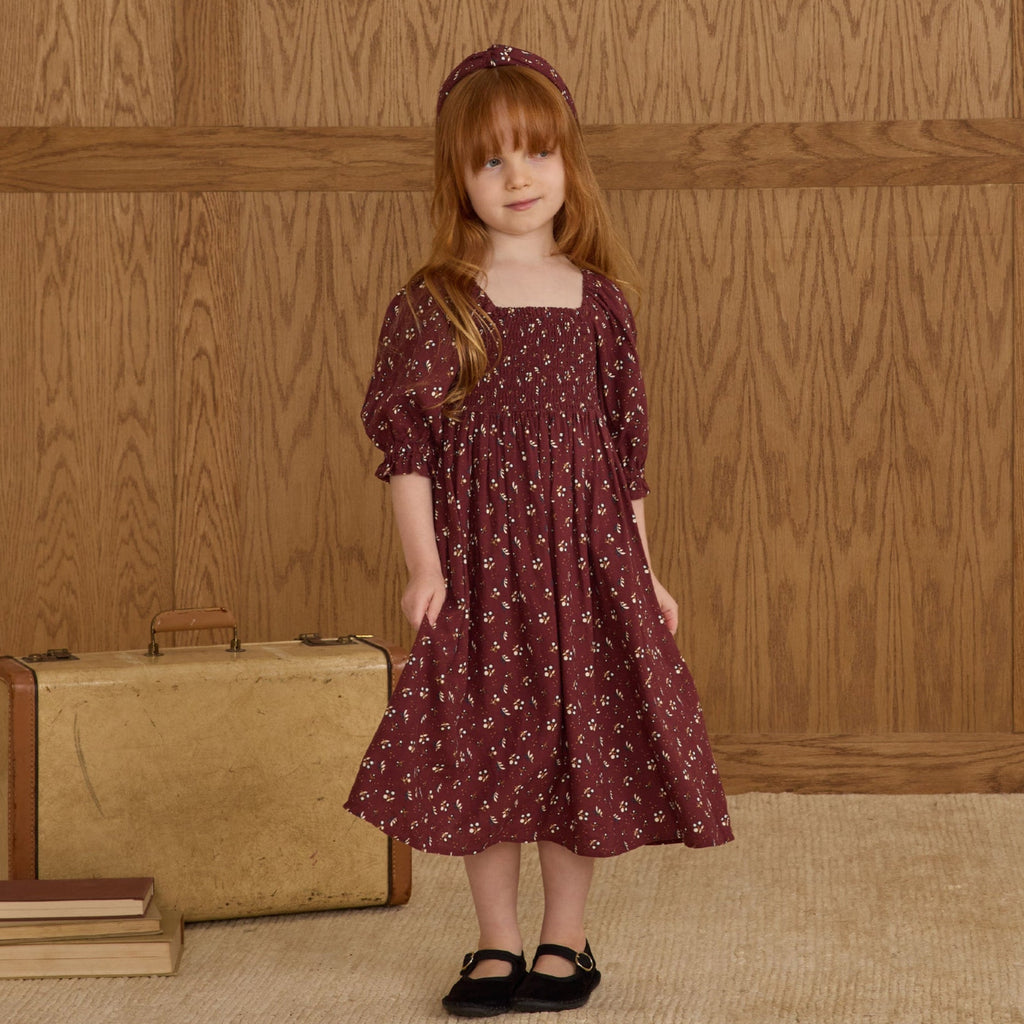 Adelaide Harvest Berry Dress - Little Kinfolk Boutique | Children's Clothing Regina, SK