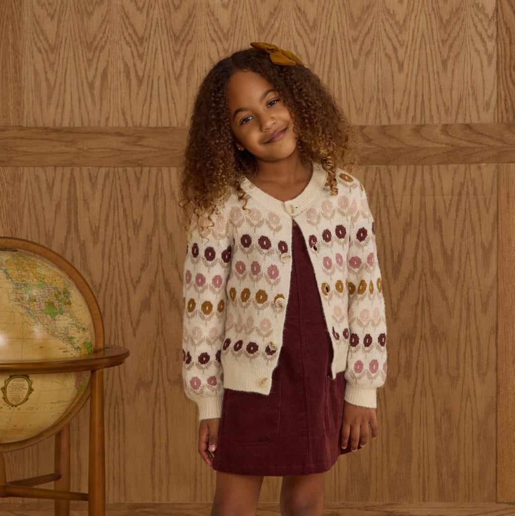 Floral Jacquard Cheyenne Cardigan - Little Kinfolk Boutique | Children's Clothing Regina, SK