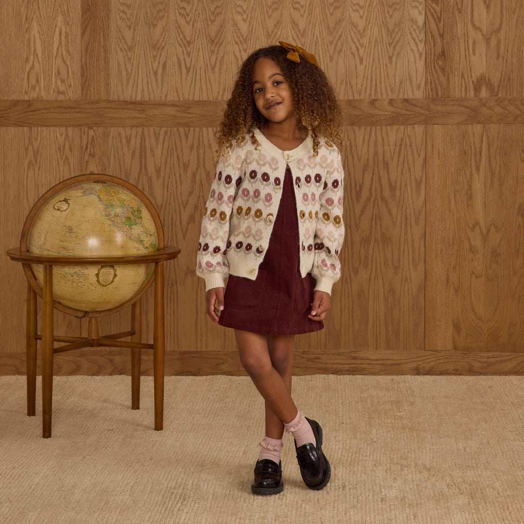 Floral Jacquard Cheyenne Cardigan - Little Kinfolk Boutique | Children's Clothing Regina, SK