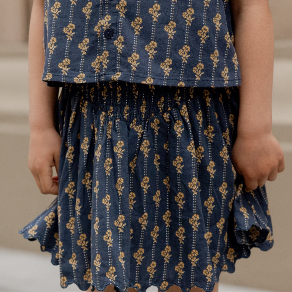 Smocked Vintage Bloom Skirt - Little Kinfolk Boutique | Children's Clothing Regina, SK