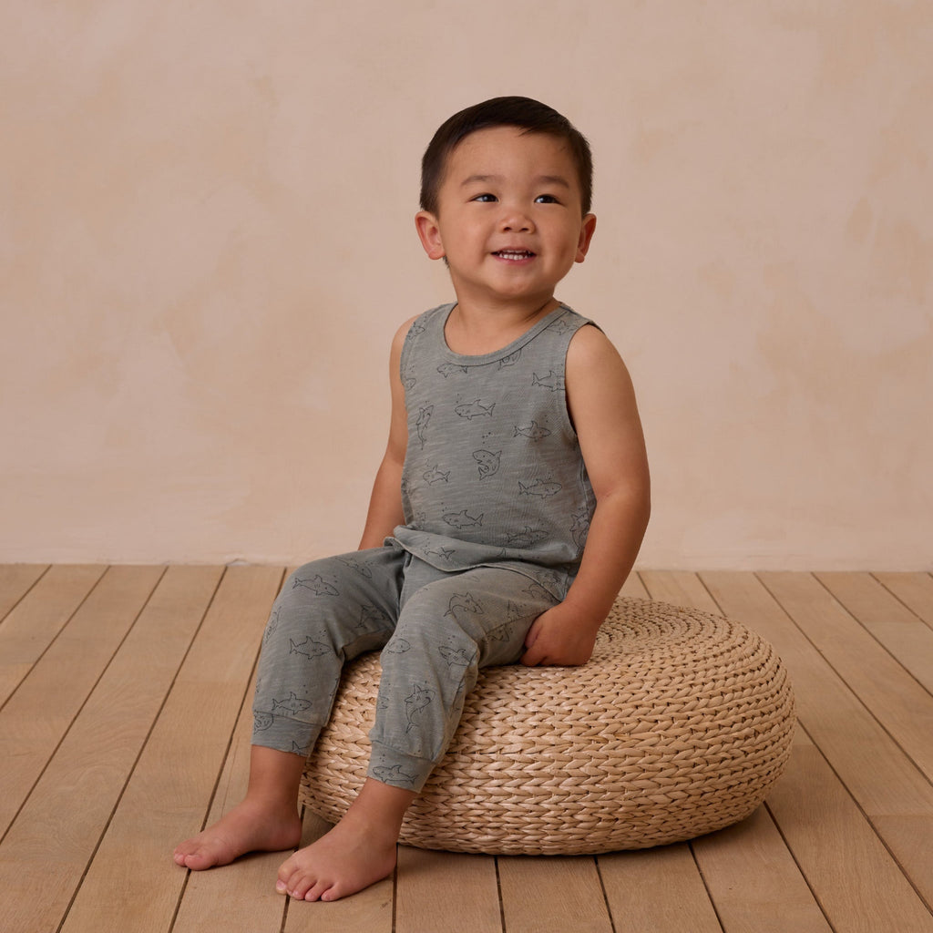 PRE-SALE Shark Tank & Pant Tee - Little Kinfolk Boutique | Children's Clothing Regina, SK