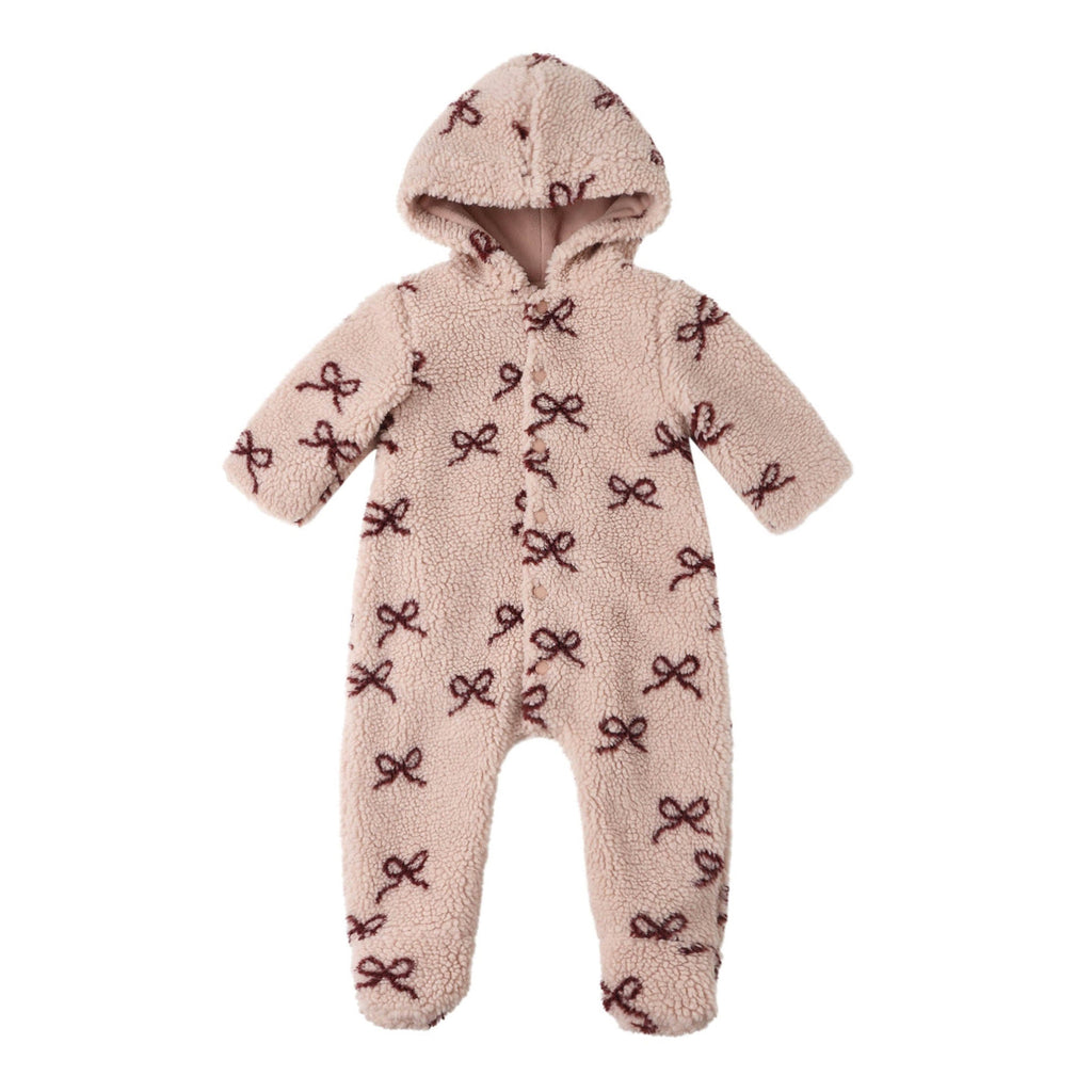 Fleece Bow Jumpsuit - Little Kinfolk Boutique | Children's Clothing Regina, SK