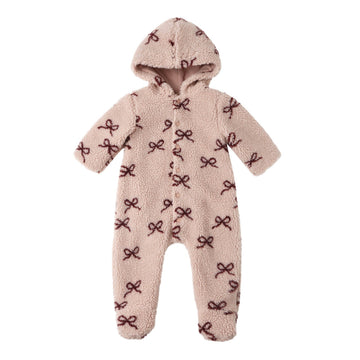 Fleece Bow Jumpsuit - Little Kinfolk Boutique | Children's Clothing Regina, SK