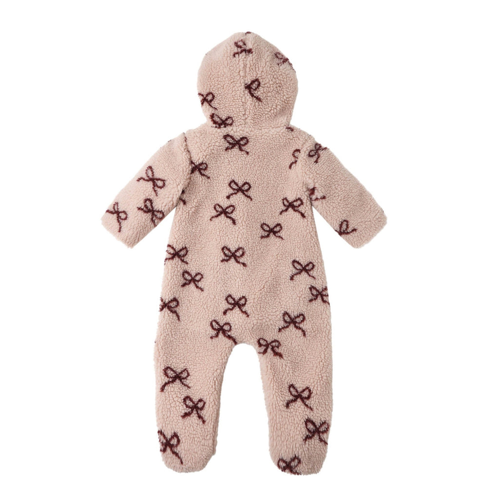 Fleece Bow Jumpsuit - Little Kinfolk Boutique | Children's Clothing Regina, SK