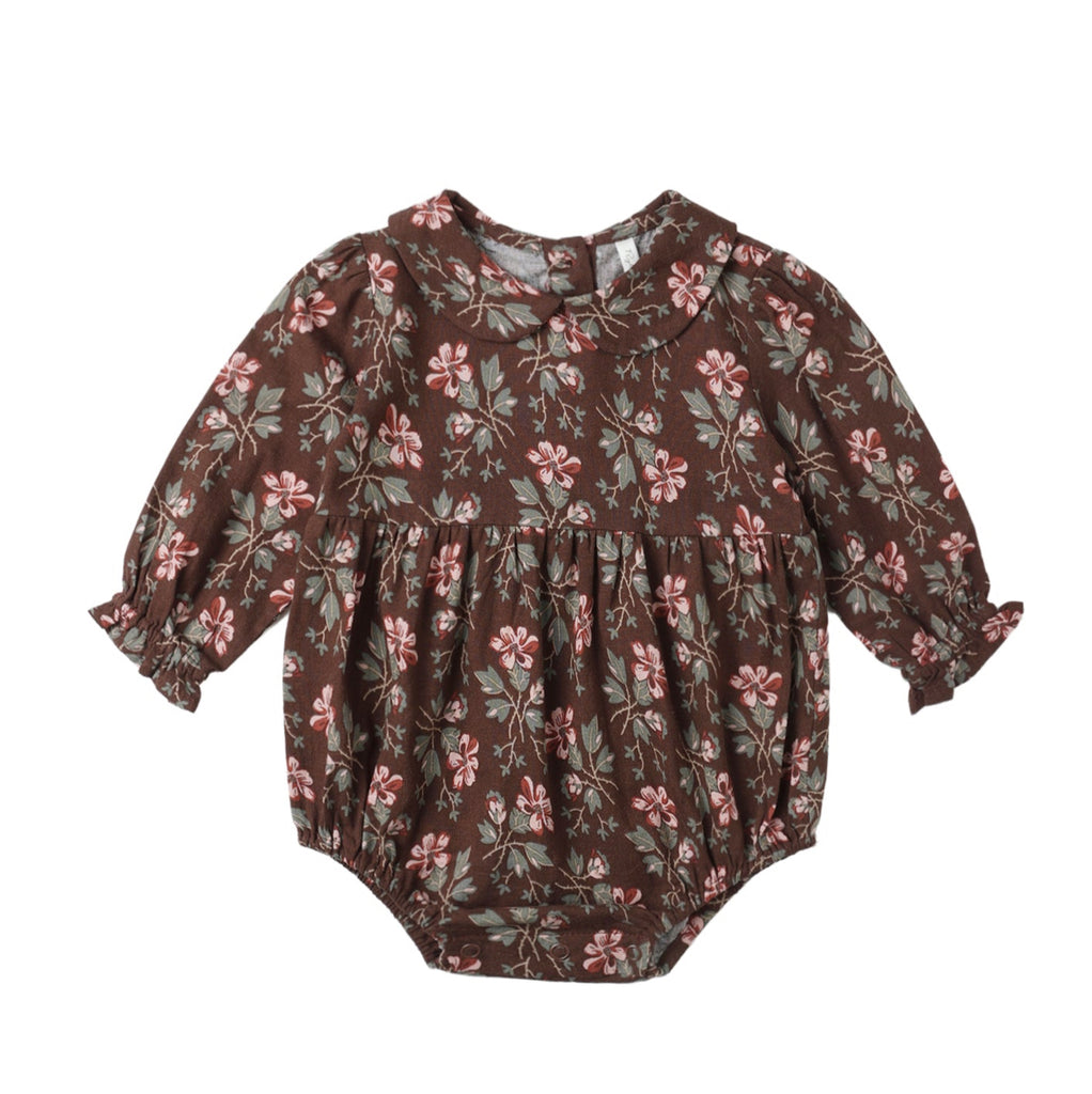 Winter Floral Cora Romper - Little Kinfolk Boutique | Children's Clothing Regina, SK