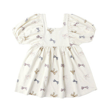 Brea Bows Dress - Little Kinfolk Boutique | Children's Clothing Regina, SK